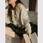 繁花细缕 法式 复古精致纯手工立体勾花羊毛针织背心 TOP家 开衫