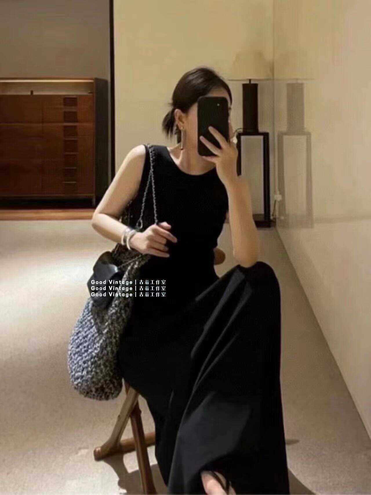复古中古款彩色编织网兜双子包设计腋下单肩包