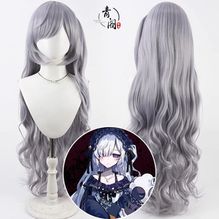 【青阁】魔法少女的魔女审判 夏目安安cos假发头皮款卷发蓝色水波