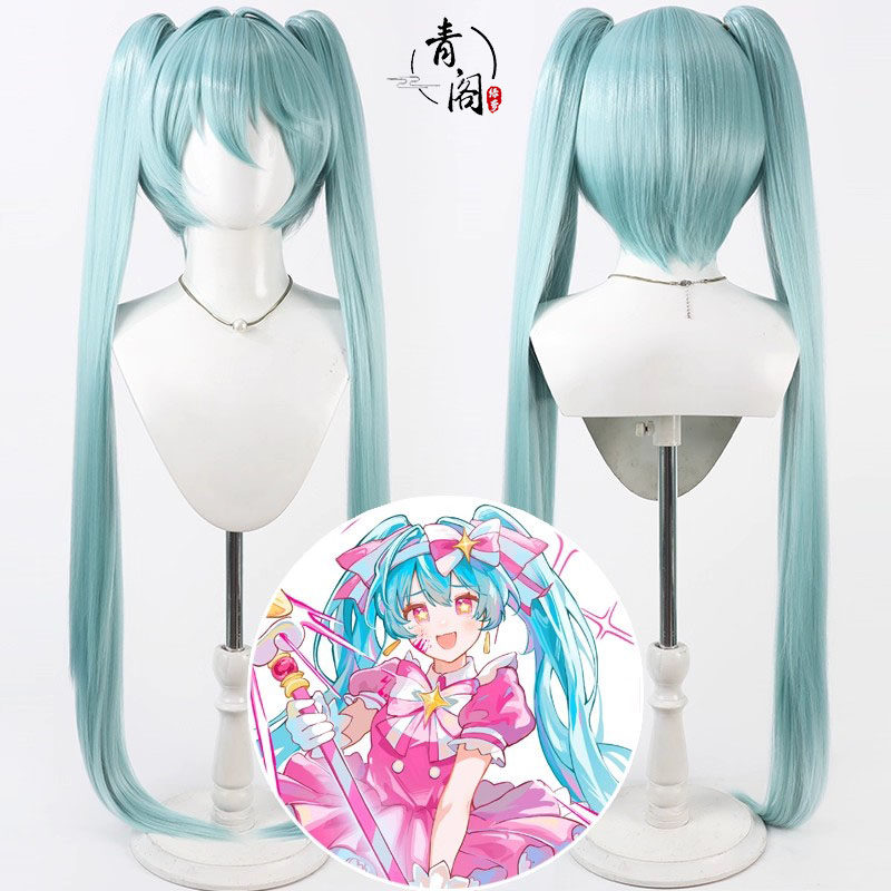 【青阁】VOCALOID 即刻轮回 初音cos假发未来Miku分体双马尾