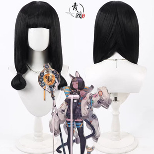 【青阁】明日方舟 缇缇cos假发黑色仿真头皮玉米须加粗蓬蓬丝