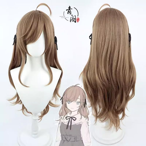 【青阁】彩虹社叶kanae女体化cos假发仿真头皮女版长发