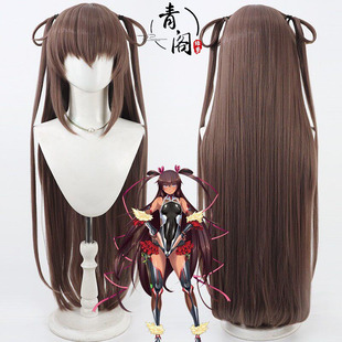 青阁 对魔忍雪风 水城雪风cos假发Mizuki Yukikaze头皮一体辫子