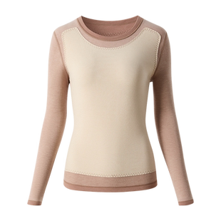 貂绒蚕丝保暖内衣女士冬季加绒加厚德绒防寒上衣打底衫秋衣保暖衣