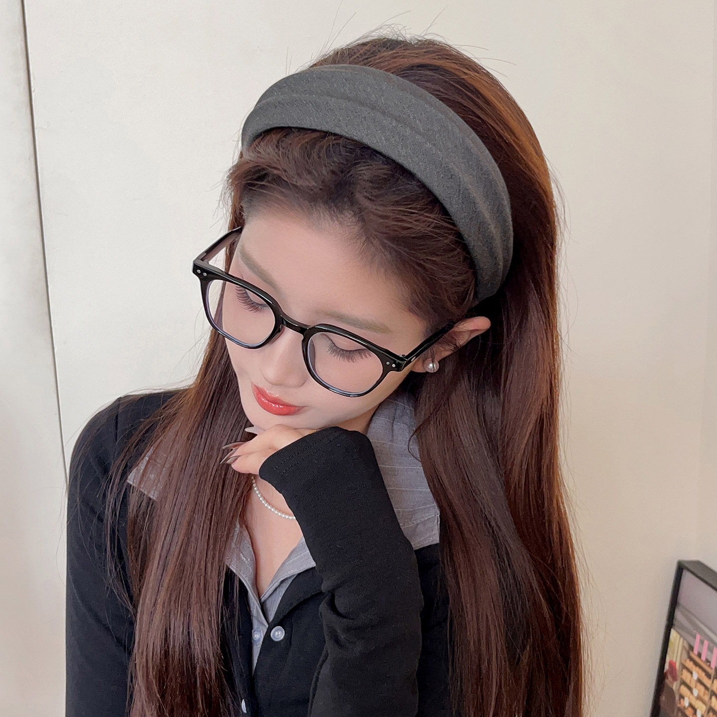 早秋宽边发箍2025新款高颅顶