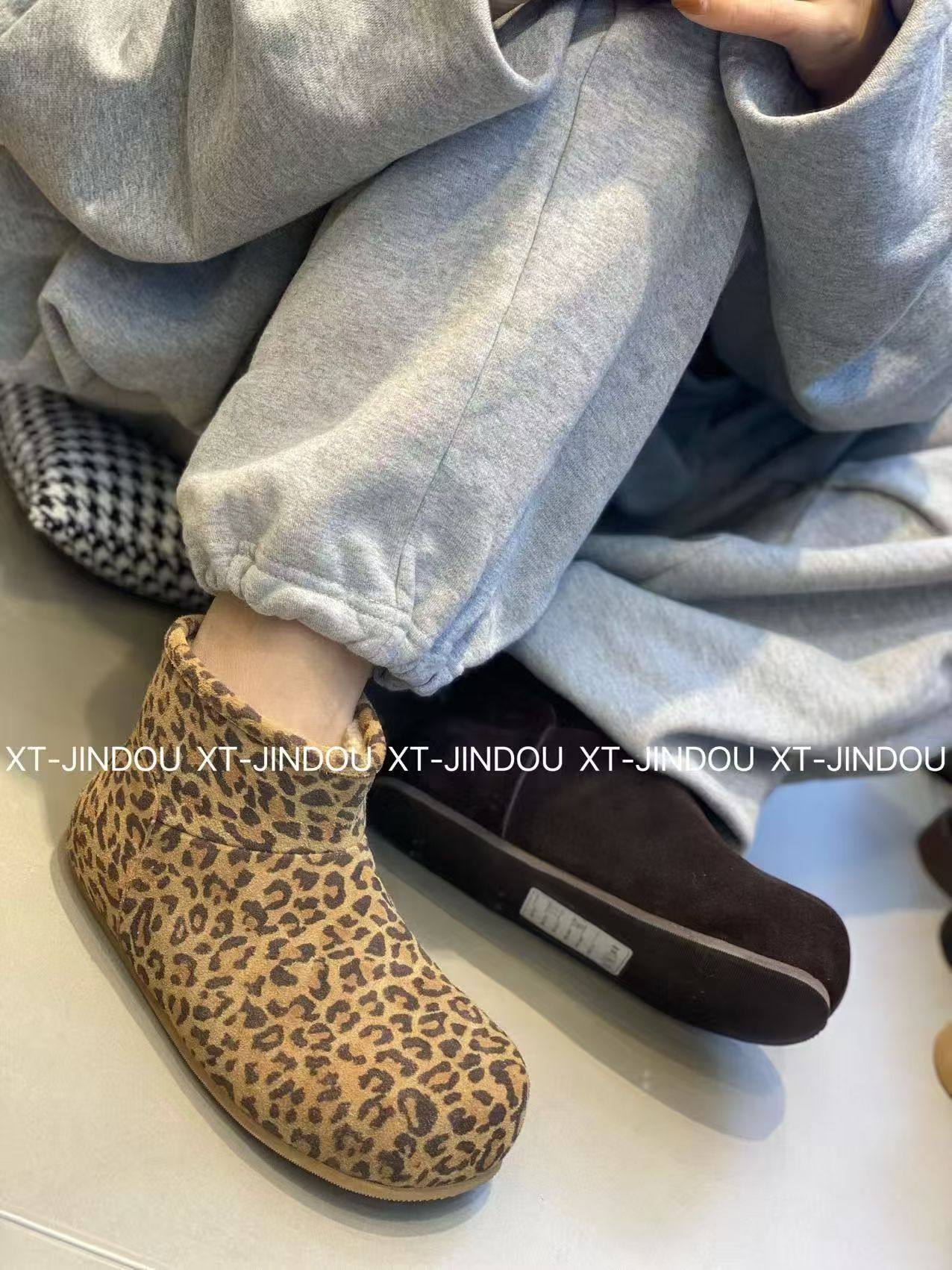 范金豆欧货25新款冬季颗粒羊毛雪地靴面包鞋子东北保暖鞋豹纹短靴,女鞋,时尚雪地靴,淘宝优惠券,粉丝福利购,淘宝优惠卷