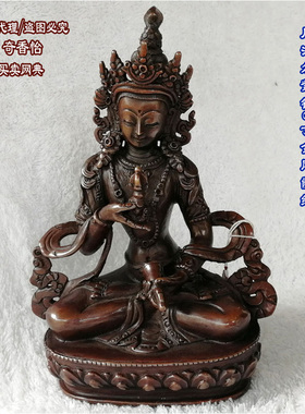尼泊尔纯铜古色5寸佛像金刚萨垛