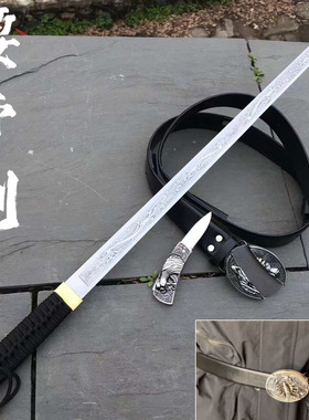 龙泉宝剑腰带剑皮带剑冷兵器
