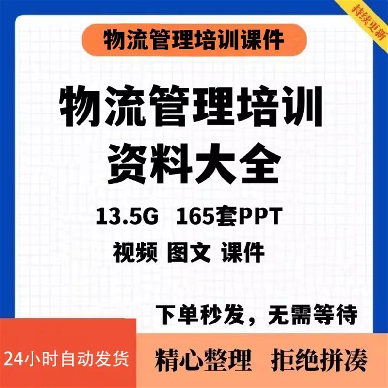 物流仓储采购货运管理培训资料PPT课件视频教程大全