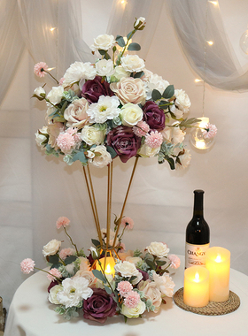 婚礼花艺圆桌橱窗软装饰道具摆件