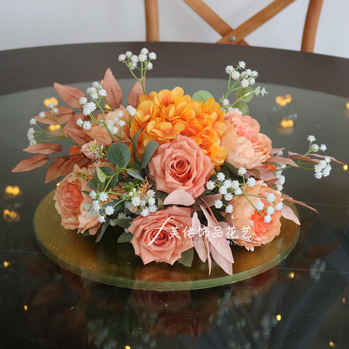 绢花餐桌茶几电视柜冰箱机顶