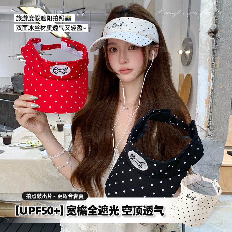 夏季显脸小空顶防晒帽女防紫外线图片