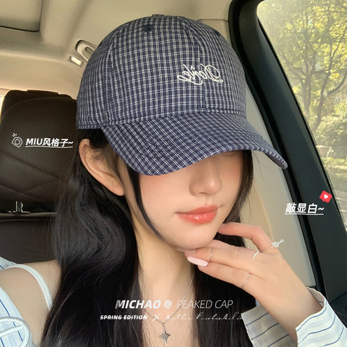 韩系春夏季大头围显脸小鸭舌帽女