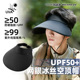 空顶防晒帽子男款 户外运动骑行太阳帽大檐防紫外线2024新款 遮阳帽