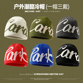 山系针织冷帽男士 大头围毛线帽子女显脸小川西护耳堆堆包头帽秋冬