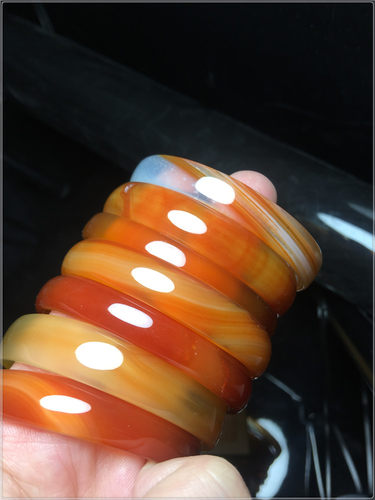 纯天然玉髓水晶薄款儿童玛瑙手镯
