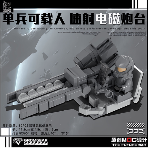 多款大炮重装火力积木人仔武器