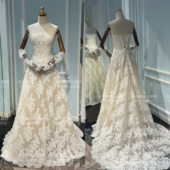 Young西西里岛序曲正品 轻奢蕾丝抹胸婚纱出租 新娘结婚法式