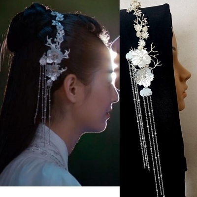 月上重火同款陈钰琪花朵cos发饰