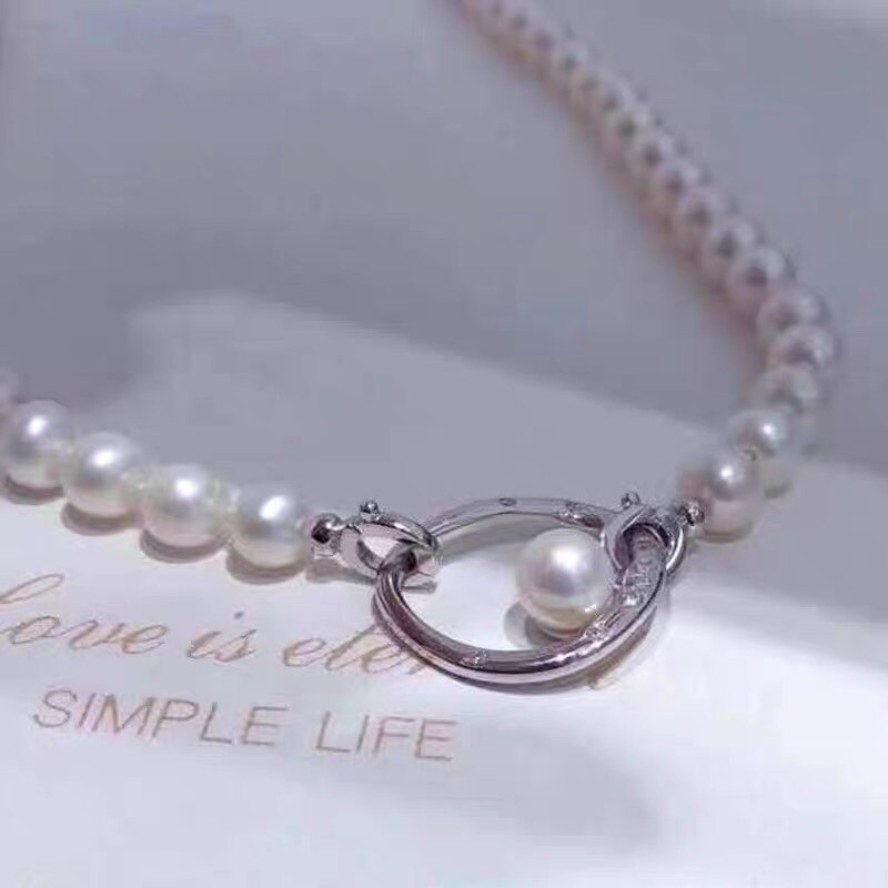 DIY JEWELRY ACCESSORIES S PEARL NECKLACE CLASP UNIVERSAL BUCKLE JOINT SILVER JEWELRY CLASP COLOR RETENTION INS