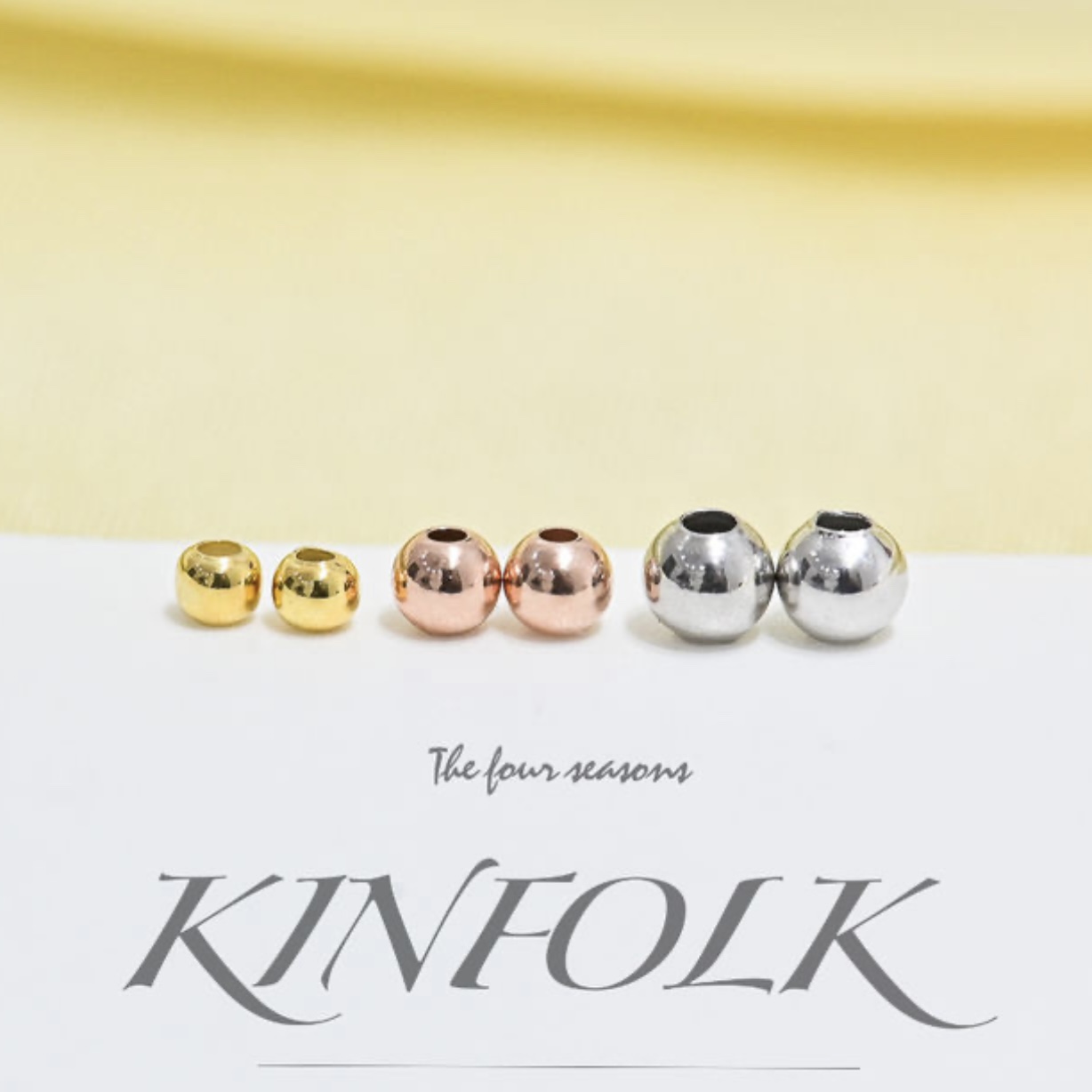 精工diy饰品配件 纯银s925小银珠珍珠隔珠 孔径约1mm材料手链手工