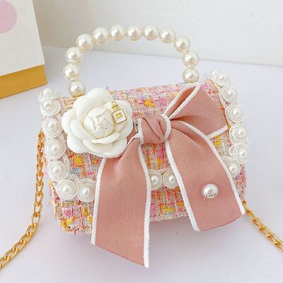 2025新款洋气公主手提包网红小女孩迷你百搭斜挎包儿童小香风包