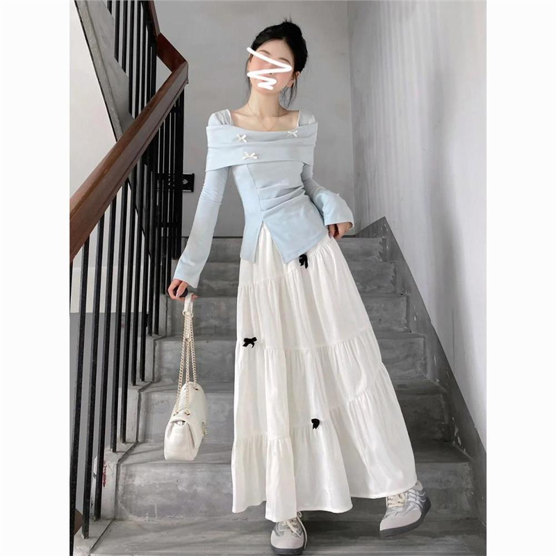 早春穿搭法式连衣裙子女2025新款小个子春秋长裙春装搭配一整套装