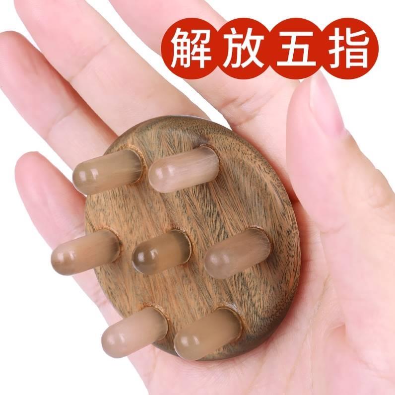 精油家用头专用梳头部经络梳梳头洗皮疗按U35摩梳男女牛角檀木头