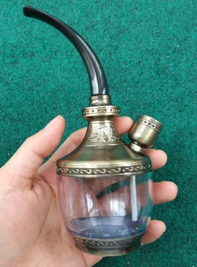 新款男士烟具金典水烟斗 塑料水烟壶 烟丝香 烟2用型烟锅水烟袋