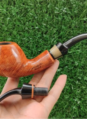 进口石楠木手工超大号苹果斗烟斗