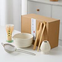Matcha bowl, ceramic, Japanese-style matcha beating set, tea whisk, bamboo matcha brush, Hyabonri, Song Dynasty tea ceremony gift box thumbnail 6