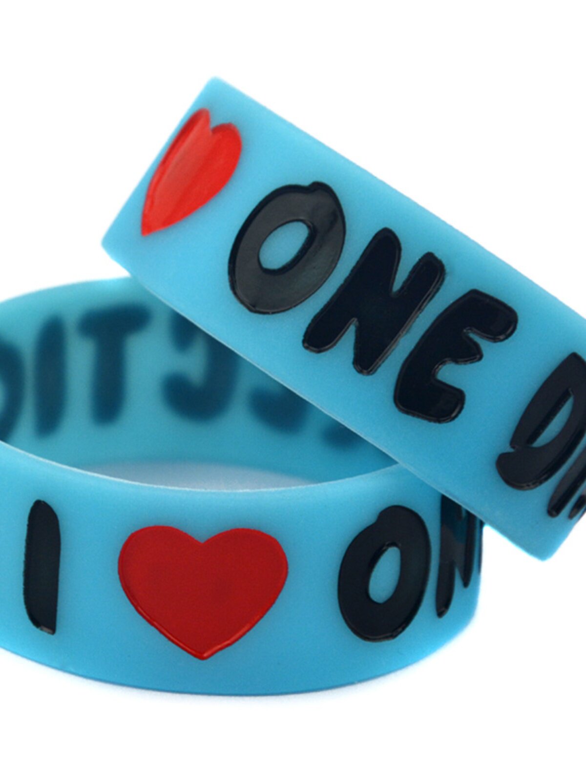 Glow-in-Dark 'I Love 1D' Bracelet - Relive One Direction Memories! - Main product image from Taobao