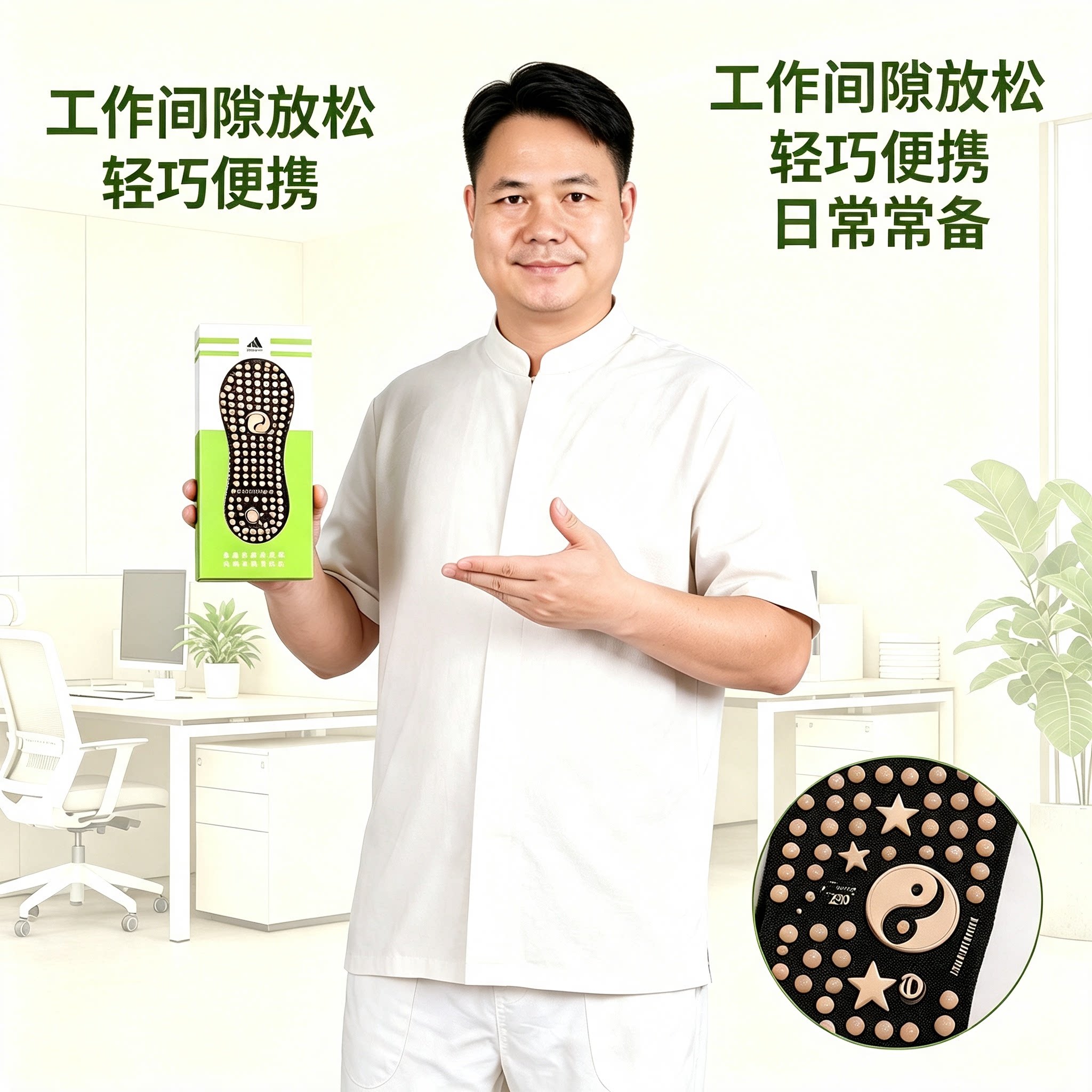 卓东精梳棉足底按摩袜