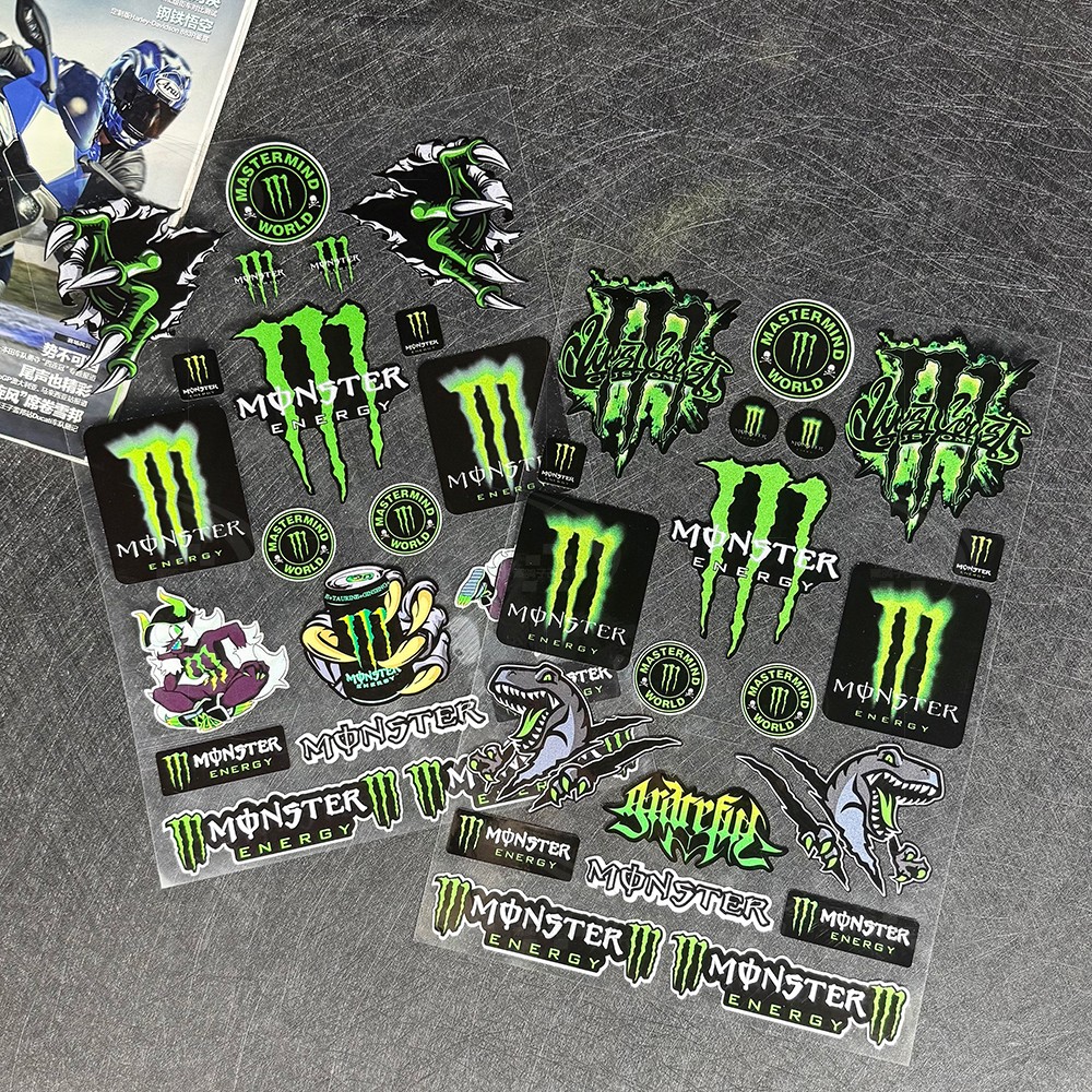 鬼爪反光贴纸摩托车电动车魔爪赞助商贴花装饰头盔划痕防水拉花