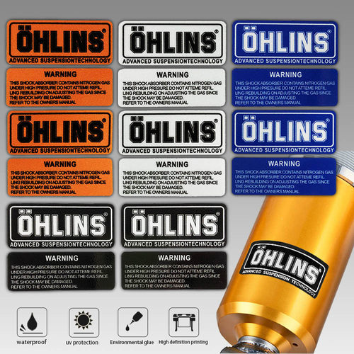 反光避震贴纸电动踏板老师ohlins
