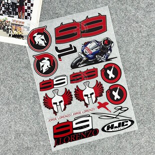 摩托车反光贴纸洛伦佐赞助商贴花头盔贴画防水电动车版画改装配件