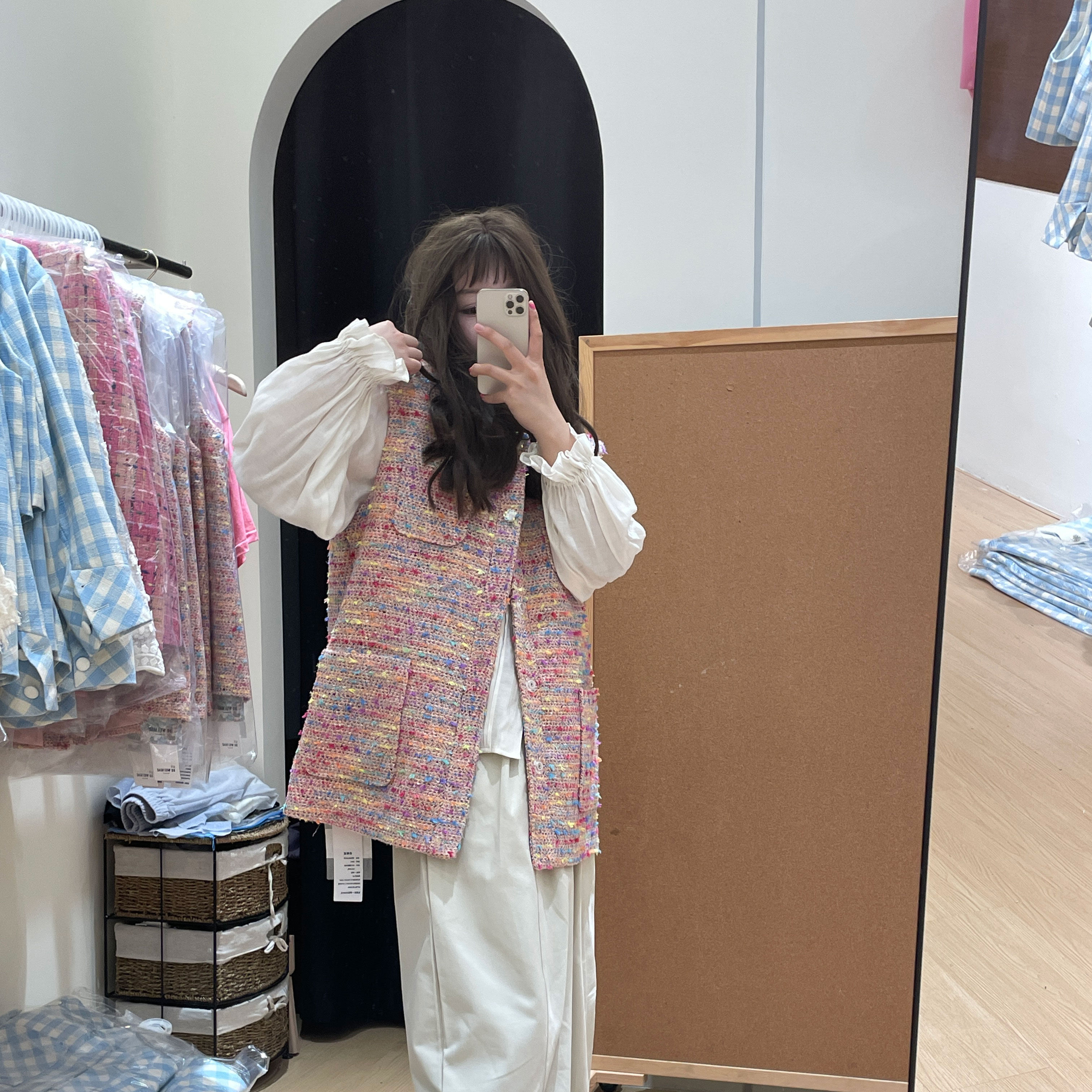 小香风马甲外套女2025新款春秋韩版显瘦高级感气质马夹中长款上衣
