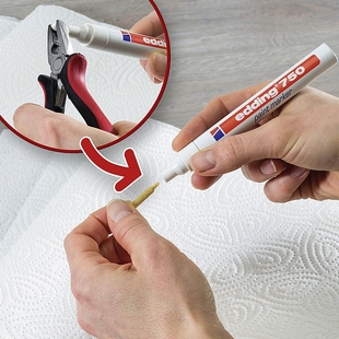 edding油漆笔笔尖替换笔头751 750原厂纤维头780针头金属笔尖