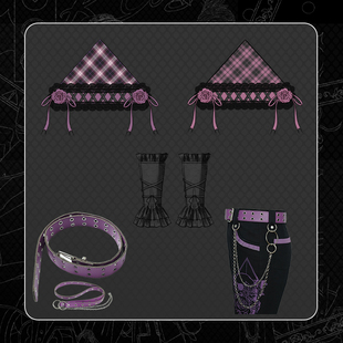 #骨语玫瑰#原创甜酷辣妹y2k头巾三角千禧风发饰帽子配饰品亚文化