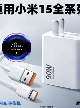 适用小米15充电器90线W极速闪充小米15pro充电头小米15定制版闪充6Axiaomi小米15Pro快充90瓦套装原2米线