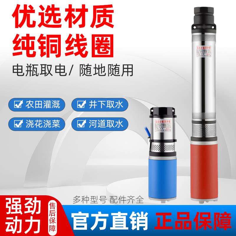 新款直流泵深井泵小型潜水泵12V24V48V60V电瓶抽水机高扬程农包邮