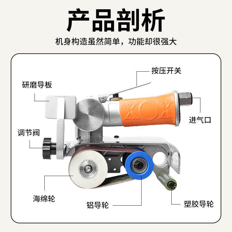 新款台湾气动拉丝机金属打磨机不锈钢除锈抛光机气动工具包邮