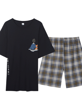 男士纯棉特大码300斤家居服时尚