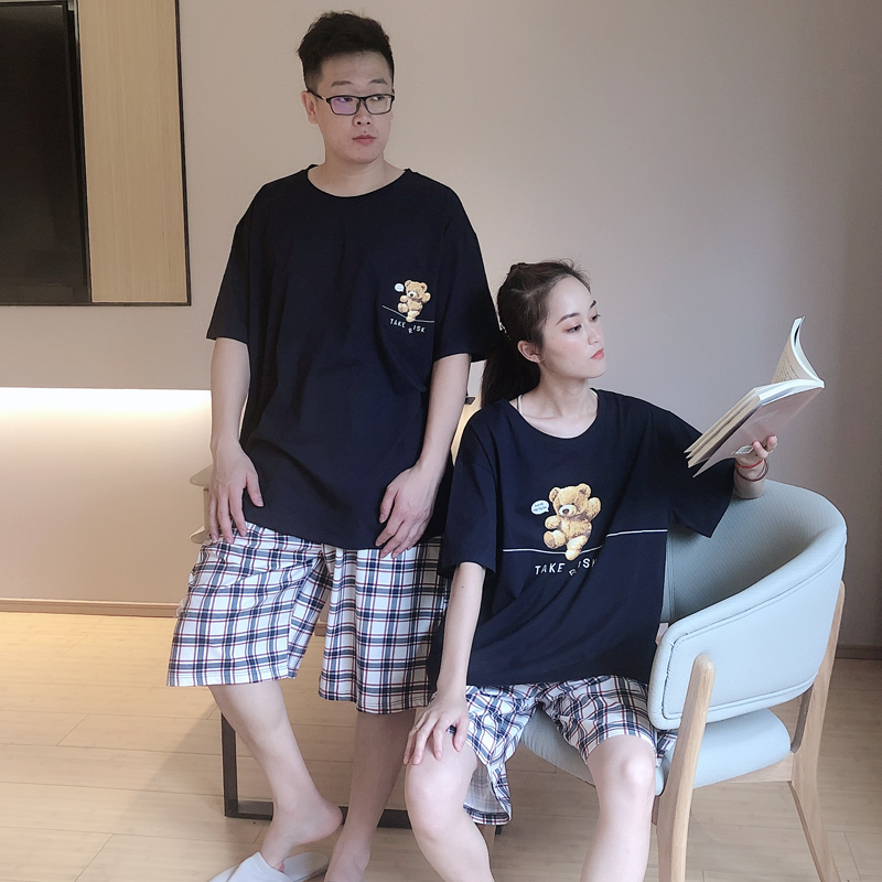 睡衣男2025年新款纯棉特大加肥加大200斤情侣家居服女可外穿夏天