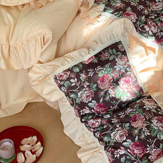 清新法式复古风花卉碎花全棉四件套床裙款被套纯棉床单床上用品