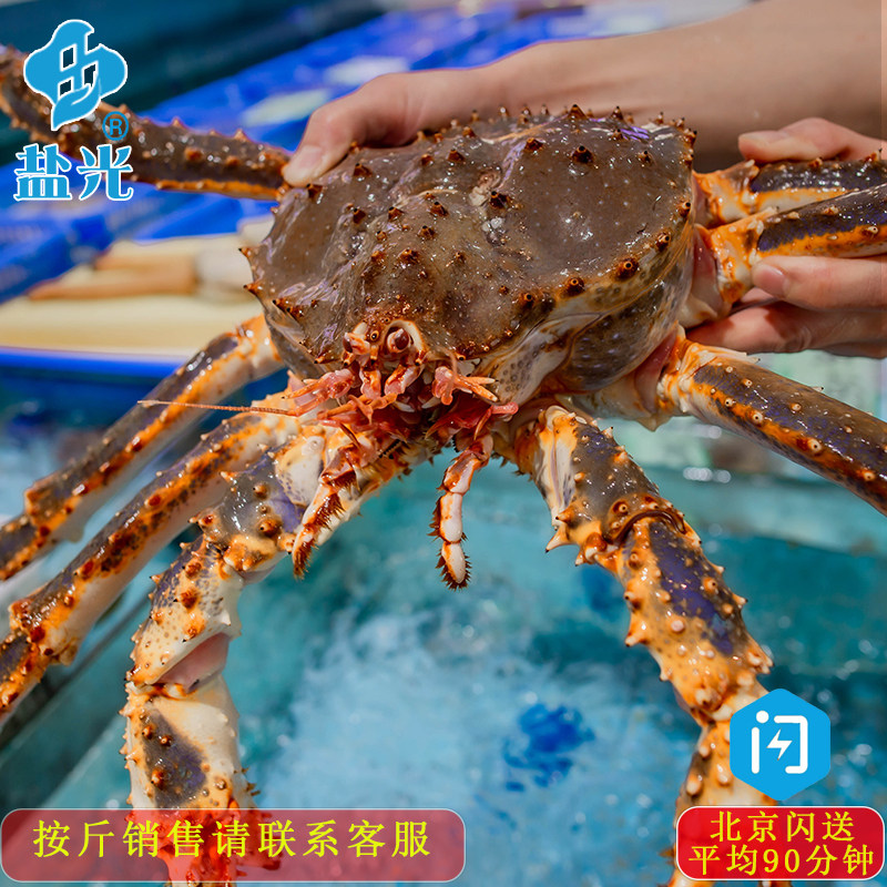 阿拉斯加帝王蟹4-10斤鲜活皇帝蟹肉饱满 鲜活海鲜鲜活到家海蟹