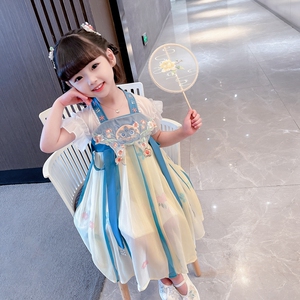 汉服女童超仙襦裙女宝宝2023小女孩唐装儿童古装连衣裙秋冬款小童