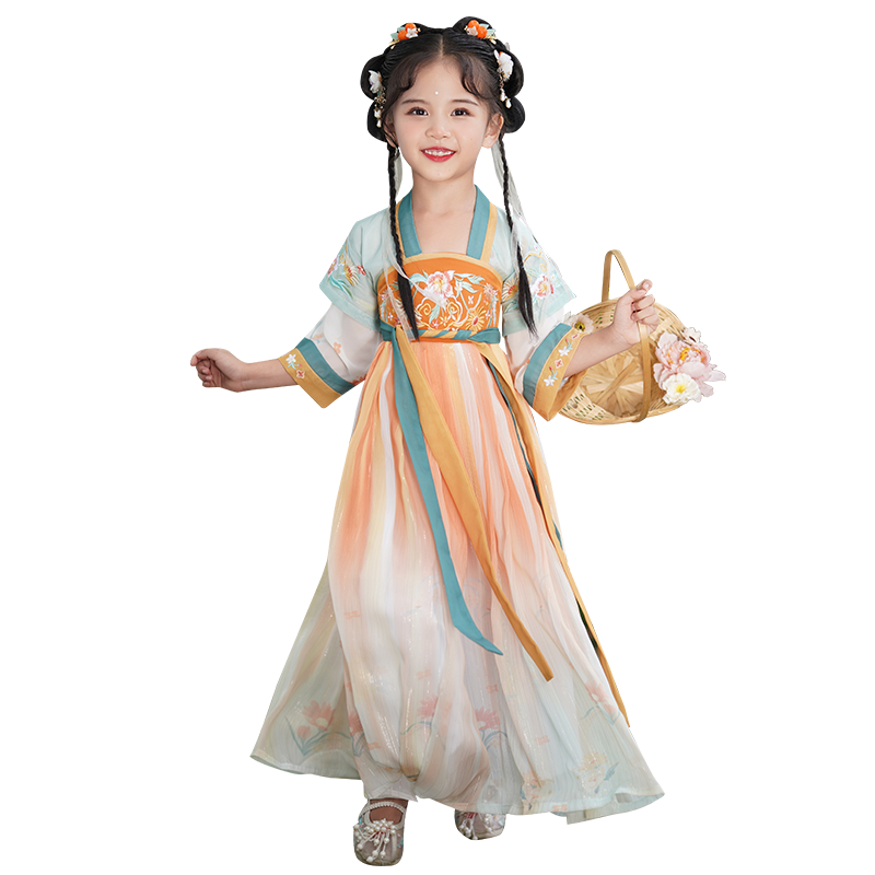 中秋节服装儿童汉服女童2025新款超仙古风古装裙唐装中国风演出服
