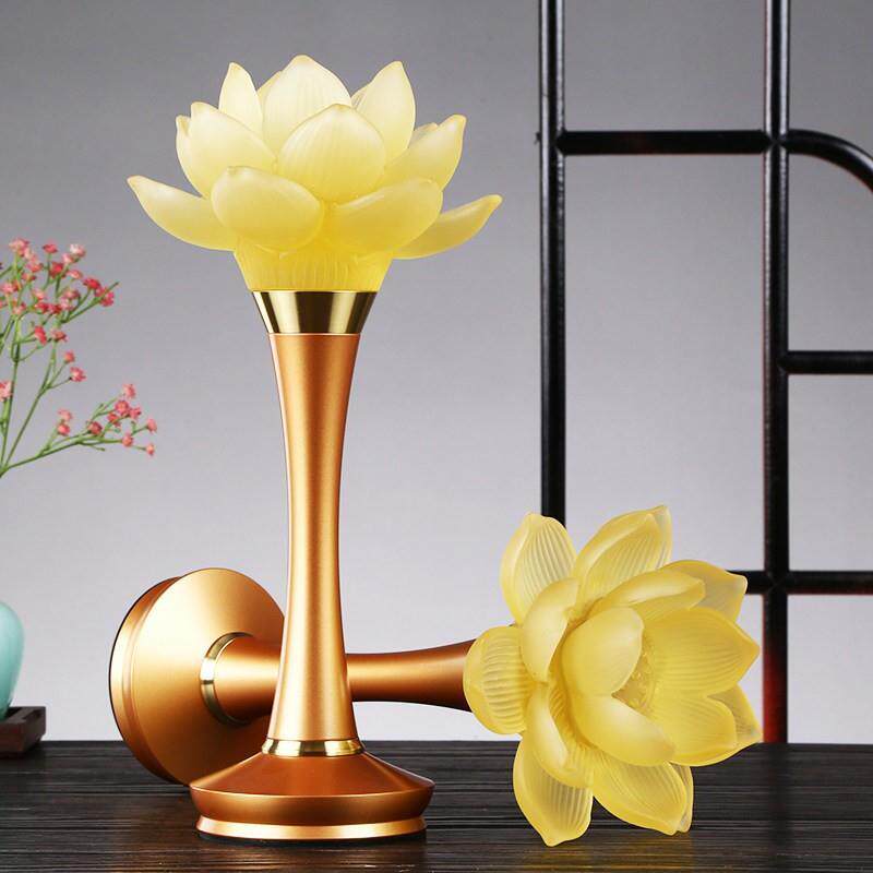 台湾琉璃供佛灯莲花灯长明灯家用led插电佛前供莲花灯新款