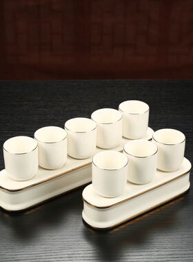 佛前供水杯陶瓷观音净水杯家用供奉财神仙家莲花供茶杯道家水杯